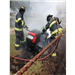 Firefighters Putting out a Lawn Mower Fire
