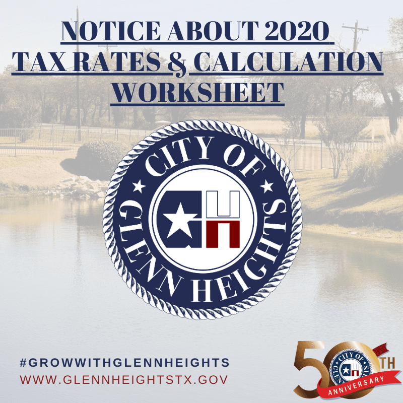 Tax Rate Calculation and Notice of Tax Rates graphic