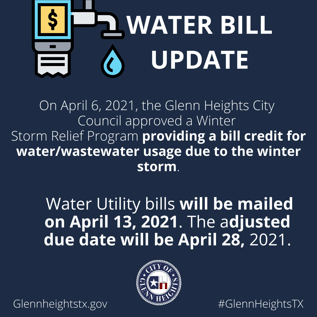 April 2021 Water Bill Update