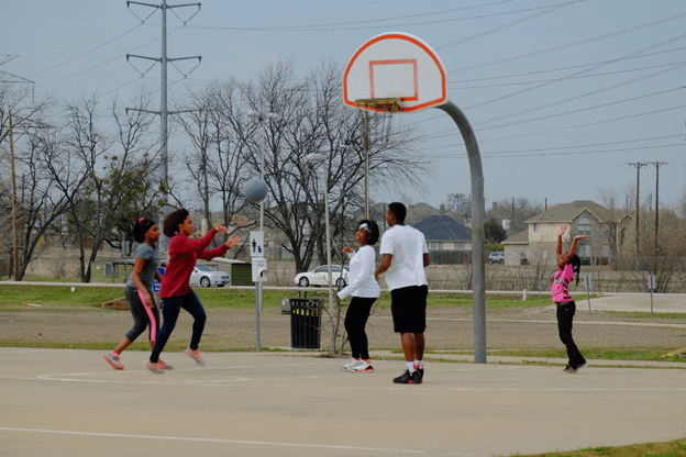 Kids Playing Basketball