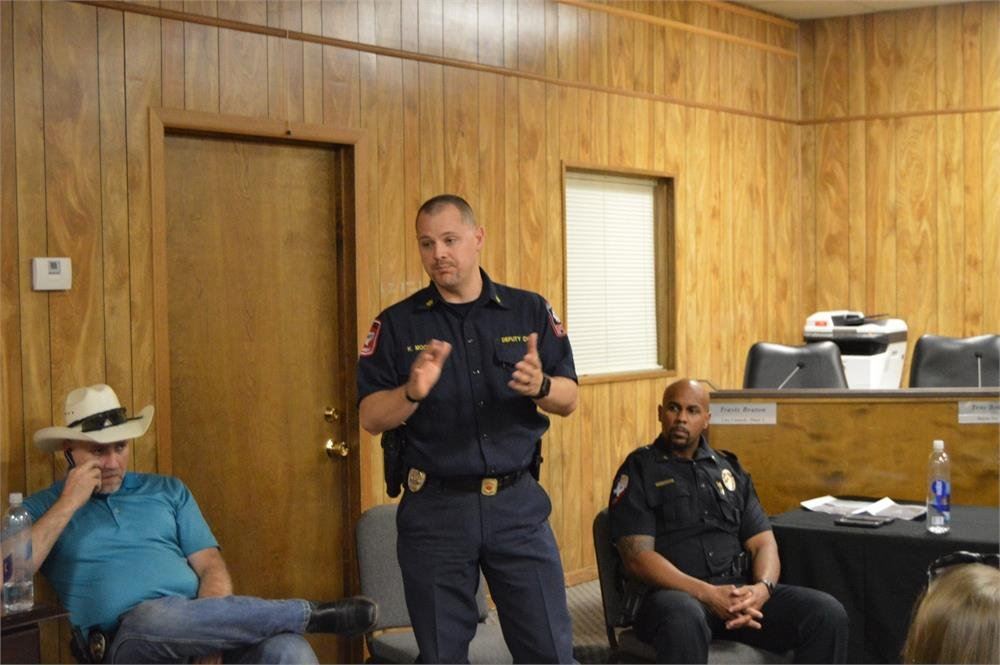 Officer Speaking at the Chiefs Chat