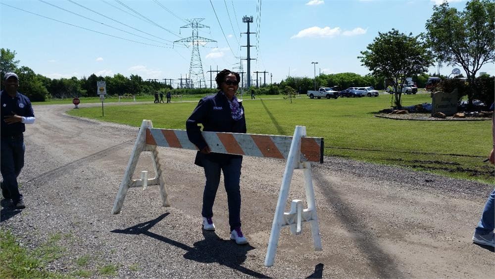 Volunteer Moving Road Block Sign