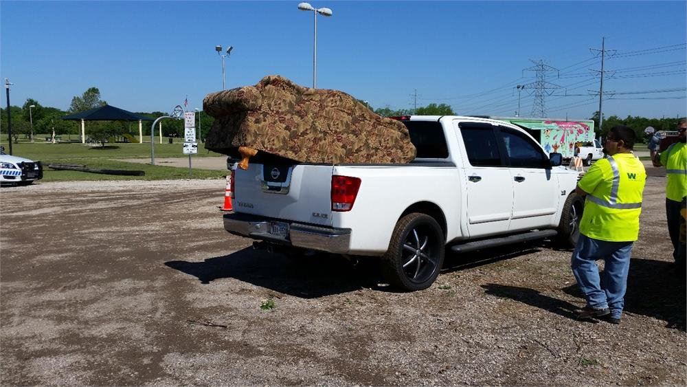 Couch in the Back of a Truck