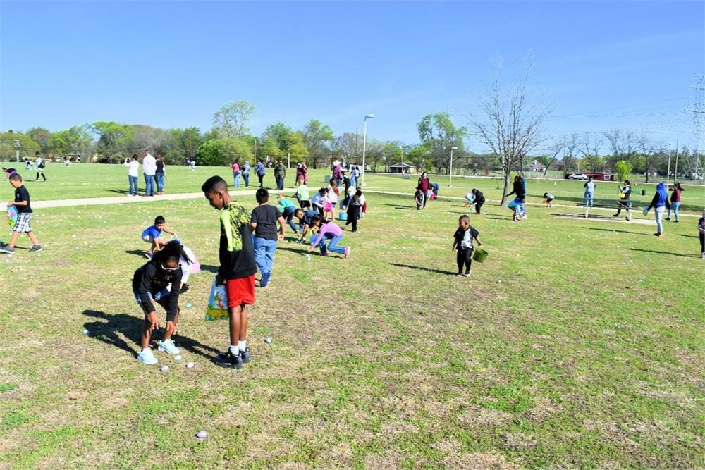 Kids Hunting Easter Eggs