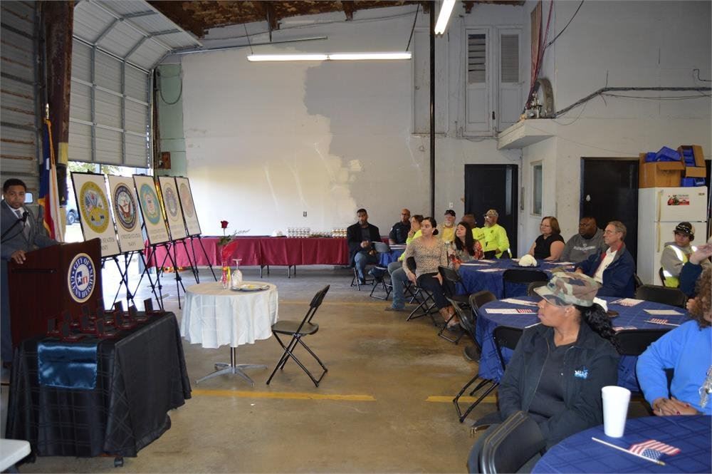 Man Speaking at the Ceremony