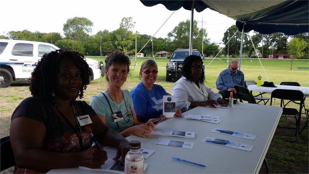 Volunteers at a Table
