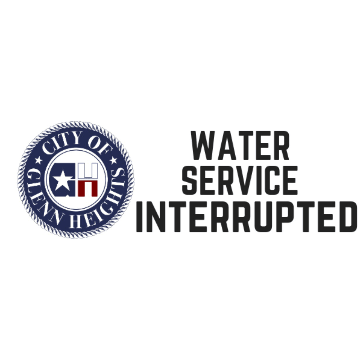 Water Service Interrupted Graphic