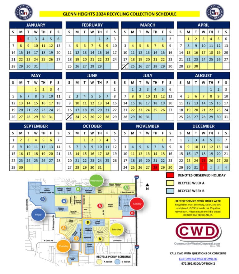 2024-Glenn-Heights-Recycling-Collection-Schedule-e1704300744705-768x879